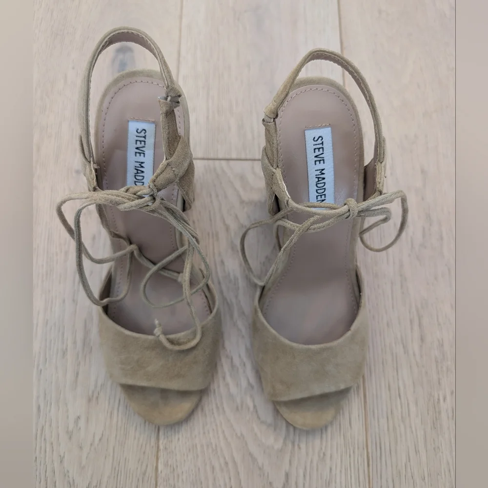 Steve Madden Beige Women's Sandals - Picture 3 of 7